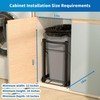 Pull Out Trash Can Under Cabinet with Soft Close Rail,Under