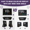 Geevon Digital Atomic Alarm Clocks for Bedrooms, Color VA Display