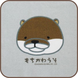 Sinada Global Mochi Series Mini Towel, Mochikawa Lie Pattern, Gray, Face 22 x 22 x Miscellaneous Goods, Handkerchief, Small Towel, Animal, Otter, Lie Animal