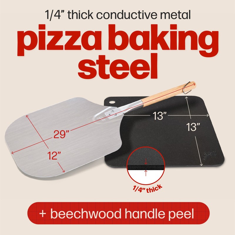 Pizza Steel PRO by Hans Grill | XL 1/4" Thick