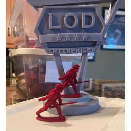 LOD Enterprises Barzso Character Figure BRITISH SOLDIER PUSHING WAGON WHEEL