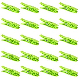 20 Plastic Clothes Pegs Clothes Line Socks Towels Green