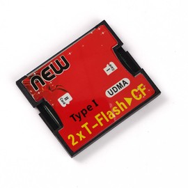 RGBS Dual Port TF TO COMPACT FLASH UDMA CF Type 1 Memory Card Reader Adapter For Canon Nikon Camera, compatible with Micro SD/SDHC Cards