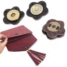 Create idea 8Pcs Leather Magnetic Snaps Purse Magnetic Buckle Magnetic Handbag Clasp PU Leather Wallets Snaps Accessories for DIY Making