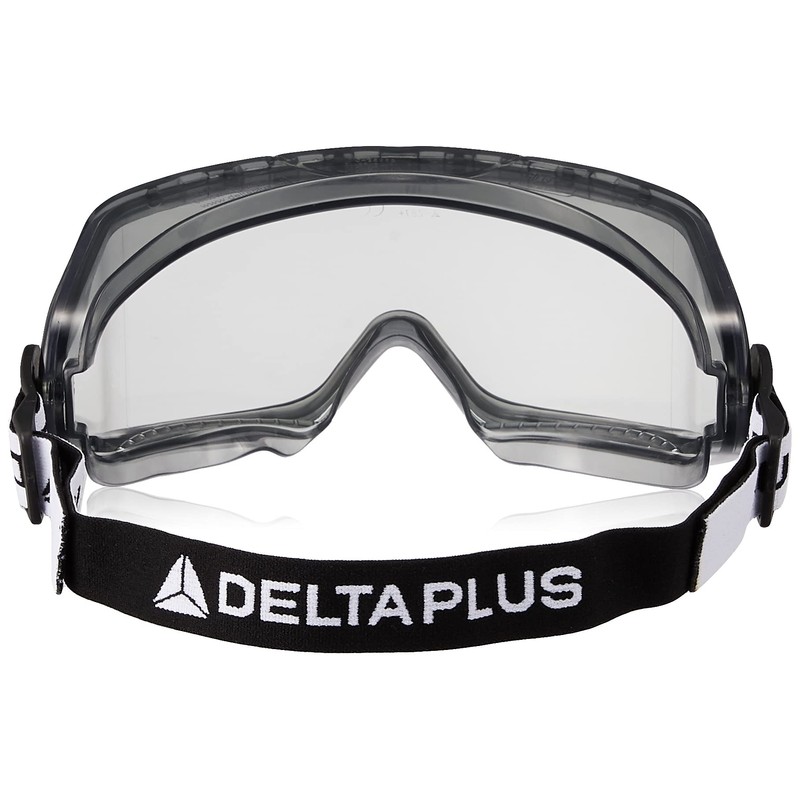Delta Plus D0010 Clear Goggle Safety Glasses, Panoramic Screen, Wide
