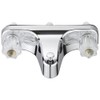 Off-Set Mobile Home Tub/Shower Faucet, Chrome Finish, Acrylic, 2-Handle Design