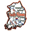 South Korea Map Fridge Magnet