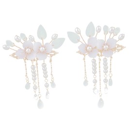 BIUDECO Antique Tassel Hairpins Set Retro Tassel Hairpins for Women Vintage Chinese Hair Clip Flower Hair Clip