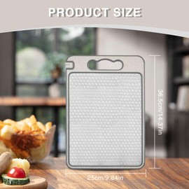 Leogony Stainless Steel Chopping Board, Titanium Cutting Board for Kitchen Meat Fruit Vegetable