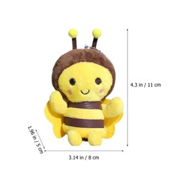 Toyvian Bee Plush Key Chain Plush Bee Stuffed Animal Key Chain Bee Pendant Key Chain For Bag Purse Purse Pack of 2