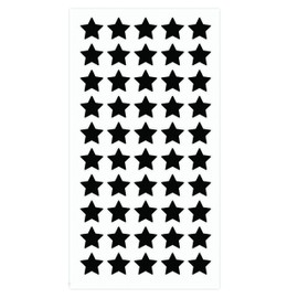 50 Wedding Meal Stickers - Food Identifier & Menu Choice Place Cards for Party Seating - Meal Option Indicator (Black, Star)