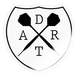 Spreadshirt Dart Darts Fan Black Crest Sticker Max. 10 x 10 cm 10 x 10 cm Glossy Transparent