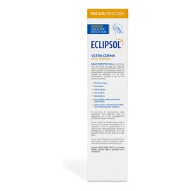 Eclipsol Ultra Crema Protector Solar Facial y Corporal FPS50+, Hipoalergénico, Textura Ligera y Resistente al Agua, Uso Diario para Toda la Familia, 2 Pack (125g + 60g)