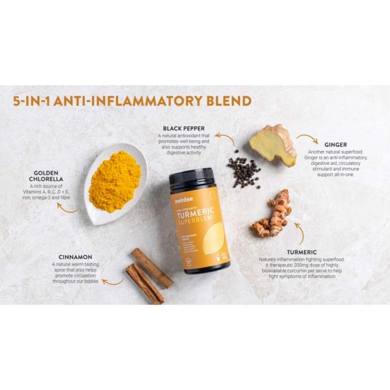 Melrose High Strength Turmeric Superblend Instant Powder 120g