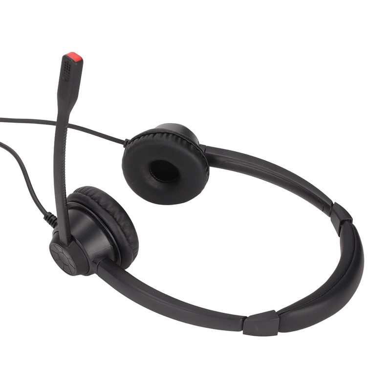 RJ9 Telephone Headset with Microphone Noise Cancelling Dual Ear Office