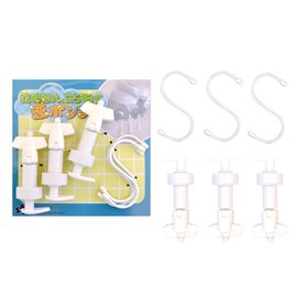 Hanging Reverse Pump for Refill Bags, Bathroom, Shampoo, Conditioner, Body Soap, Refill Pack, Bath, Housewarming/New Life, Set of 3, White