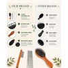 Angootao 3Pcs Natural Boar Bristle Dog Grooming Brush Set