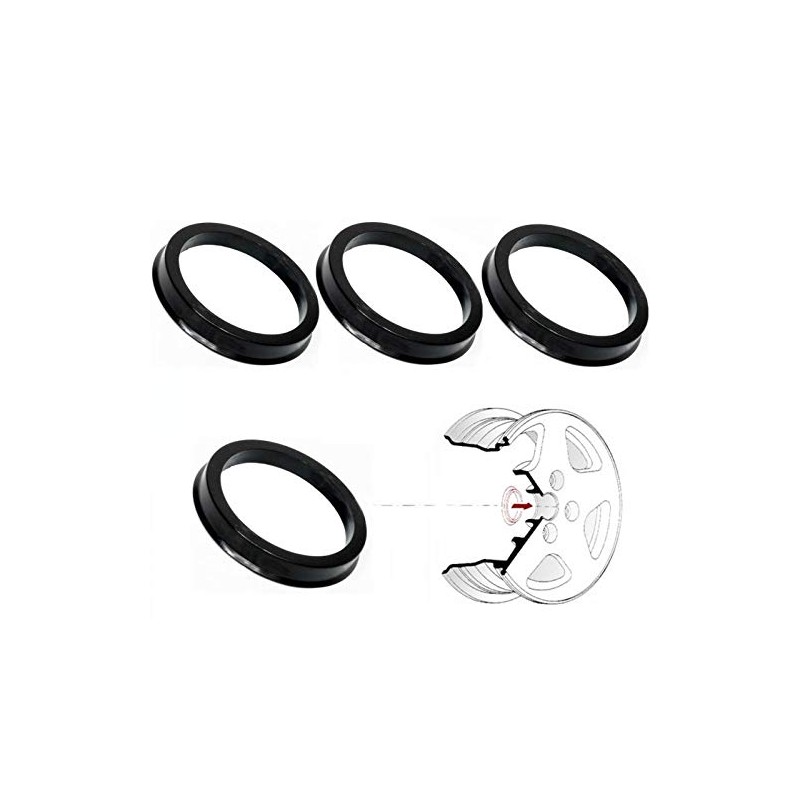 Hallenwerk 78.1 to 66.1 mm, 4 pieces, centring rings, centre