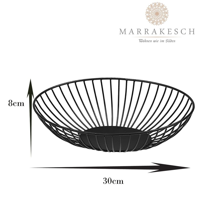 Marrakesch Orient & Mediterran Interior Abisko Fruit Bowl in Black