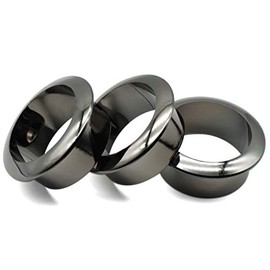 3pcs 1 3/8 inch Desk Grommet, LBTODH Plastic Desktop Cable Hole Cover Plastic Grommet for Home and Office Desktop Wire Organizer (Gun Black