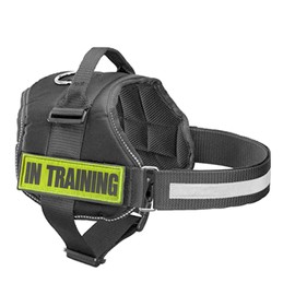 JUJUPUPS Reflective Dog Patches 2 Pack Service Dog,in Training,do not Pet Tags for Hook and Loop Patches Vests and Harnesses (in Training, 5x1.5 inch)