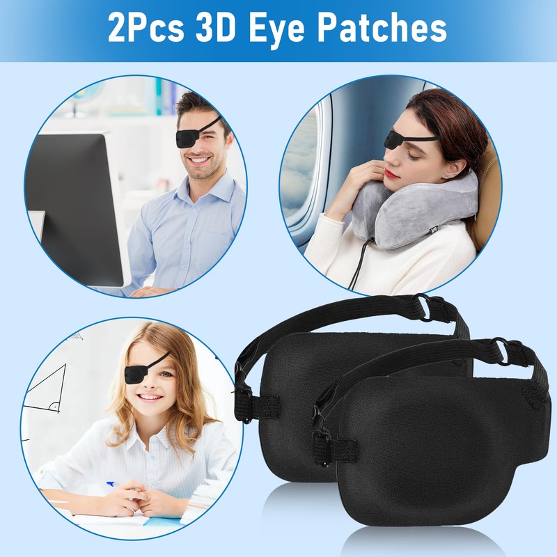 Eye Patches for Adults,3D Adjustable Eyepatchs for Left Eye,Medical Eyepatch