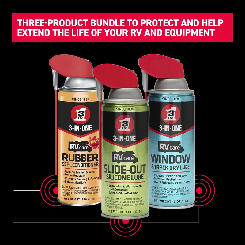 3-IN-ONE RV Care Trio Pack Includes Slide Out Lube 11