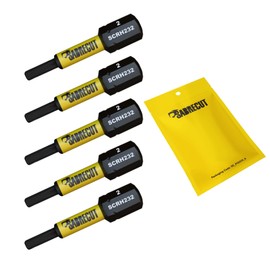 5 x SabreCut SCRH232_5 32mm H2 Hex Magnetic Impact Screwdriver Driver Bits Set Single Ended Heavy Duty Compatible with Dewalt Milwaukee Bosch Makita and Others