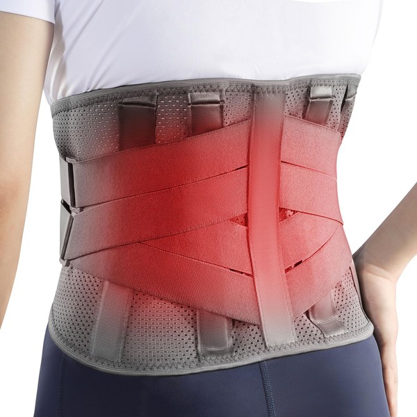 HONGJING Heated Back Support for Lower Back & Spine Pain