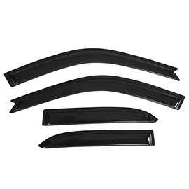 Window Visor Compatible With 2001-2005 Lexus Is300 4 Door, Slim Style Acrylic Smoke Tinted Sun Rain Wind Guards Shield Vent by IKON MOTORSPORTS, 2002 2003 2004