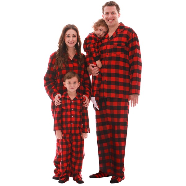 #followme Family Pajamas Flannel Kids Pajama Set 43648-10195-10-12 Buffalo Plaid