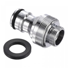 sourcing map Quick Release Garden Hose Nickel-Plated Outdoor Connector M16 x 1 mm Silver Tone