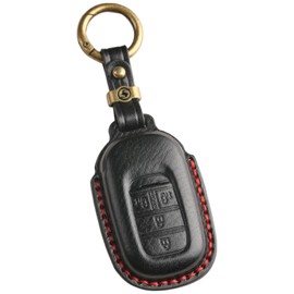 [smasol] Smart Key Case Key Cover Genuine Leather Freed GT Series / N-BOX / N-BOX Custom (JF5 / JF6) / Odyssey RC5 Compatible (Honda Honda Compatible Product) Design By Model Accessory (3D Premium Genuine Leather / 4 Button A Black)