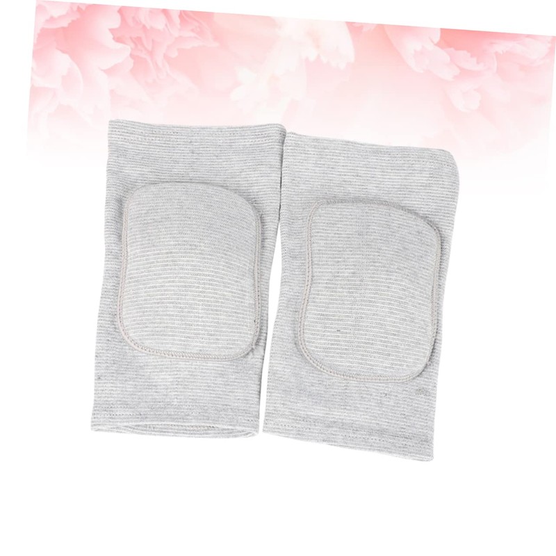 Baluue 2pcs Fitness Training Knee Support Pads Grey Sponge Knee