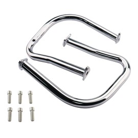 AIRCMT 1 Pair Rear Highway Bars Saddlebag Crash Bars Engine Guards for Indian Chief Vintage Chieftain 2014-2021 Roadmaster 2015-2021 Dark Horse Springfield 2016-2021 Challenger 2020 (Chrome)