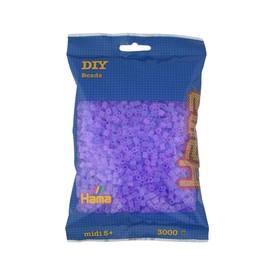 Hama 201 74 Midi Ironing Beads Pack of 3000 Clear/Lilac