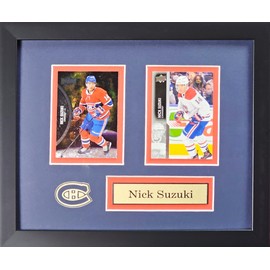 Nick Suzuki Montreal Canadiens 2 Card Hockey Collector Frame