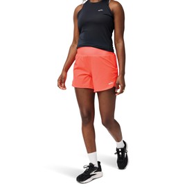 Brooks Chaser 5" Shorts 2.0 - Recycled Polyester-Blend Construction - Bungee Loop at The Waistband Neo Cayenne MD (US Women's 8-10) 5