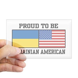 CafePress Ukrainian American Rectangle Bumper Sticker Car Decal