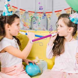 YUXIANLB 2PCS Slide Whistle For Adults Whistles Toy Musical Instrument Plastic Sliding Whistles For Speech And Oral Muscle Training 9.45 In Flute Instrument Train Whistle Games Party Musical Whistles