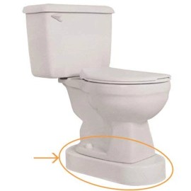 HART Toilet Riser, 11-1/2"W x 23"L x 3-1/2"H, 500-lb Capacity White
