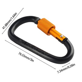 10 Pcs 3 Inch Carabiner Clips Carabiner Keychain Small Durable Aluminum Locking Carabiners for Outdoor Accessories for Fishing Camping Hiking(10, 3 in)