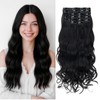 Benehair 22" Clip in Hair Extensions 12 Pcs Long Curly