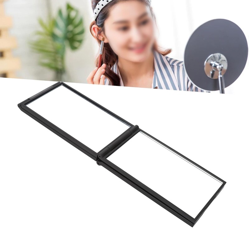 Portable Folding Mirror, 360 Degree Plastic Frame 4 Way Mirror