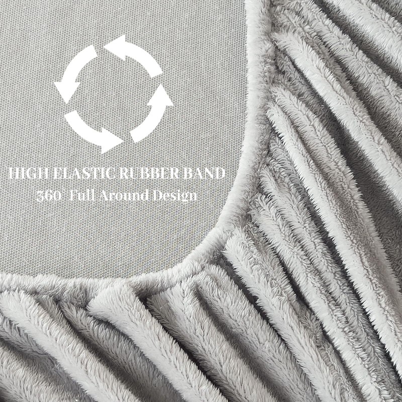 YIYEA Fleece Fitted Sheet Full Size, Ultra Soft Faux Fur