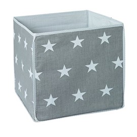 Roba 139100DGV190 Little Stars Storage Box Grey with White Stars