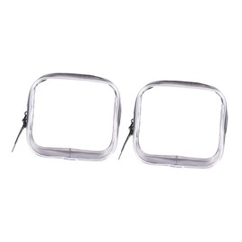 Healvian 2PCS Transparent PVC Makeup Bags Toiletry Storage for Travel Essentials Compact Lightweight Design for Cosmetics Beauty Daily Use
