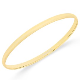 Bangle Real 18Kt Yellow Gold Filled Solid 3mm Ladies 2X Large Sz 80mm Bracelet