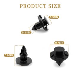 20Pcs Fender Trim Panel Bumper Shield Retainer Fastener Nylon Replaces Nissan OEM 01553-09321 Compatible with MR328954