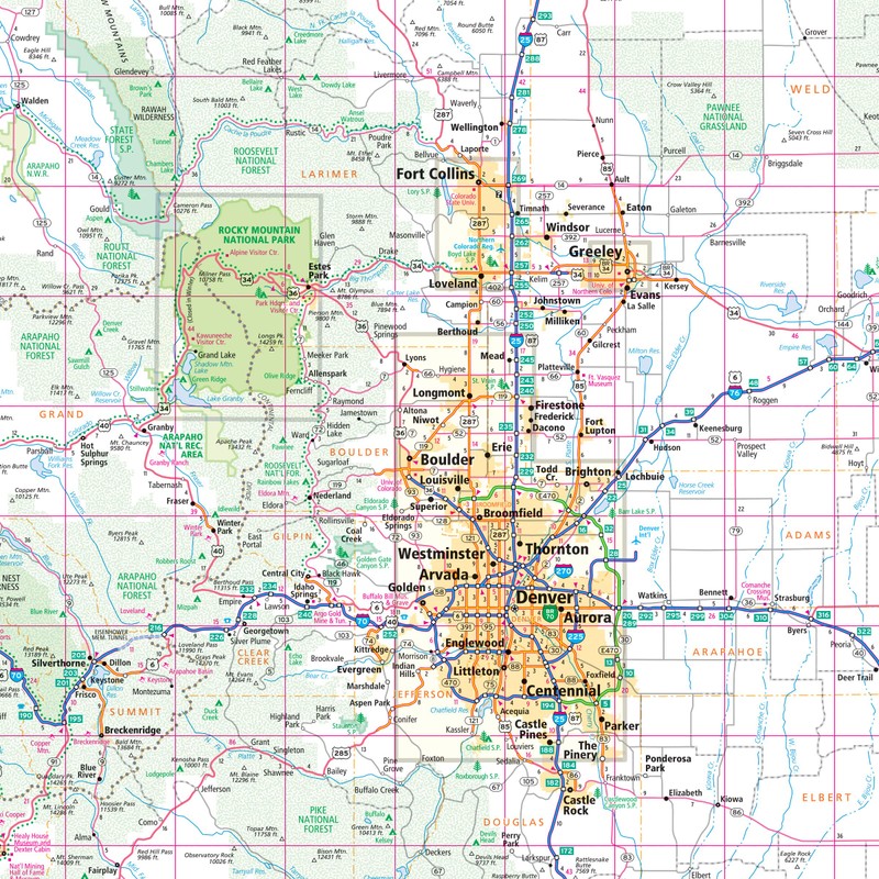 Rand McNally Easy to Read: Colorado State Map